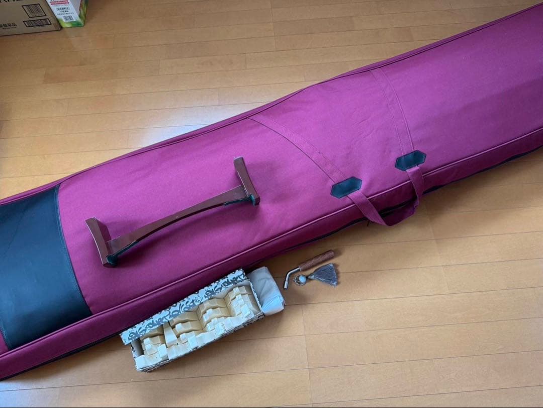 十七絃琴　琴　箏　紅木卷　桐　[送料込み]