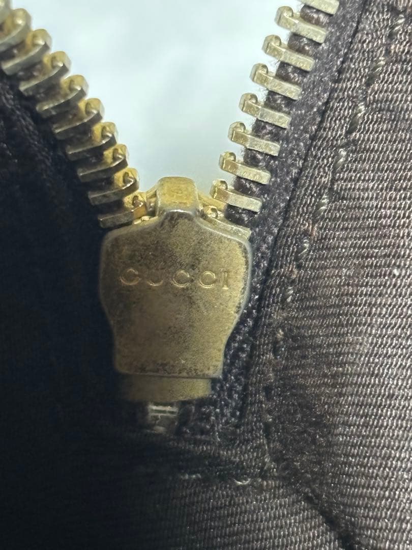 GUCCI ハンドバッグ GG柄 キャンバス生地 茶色