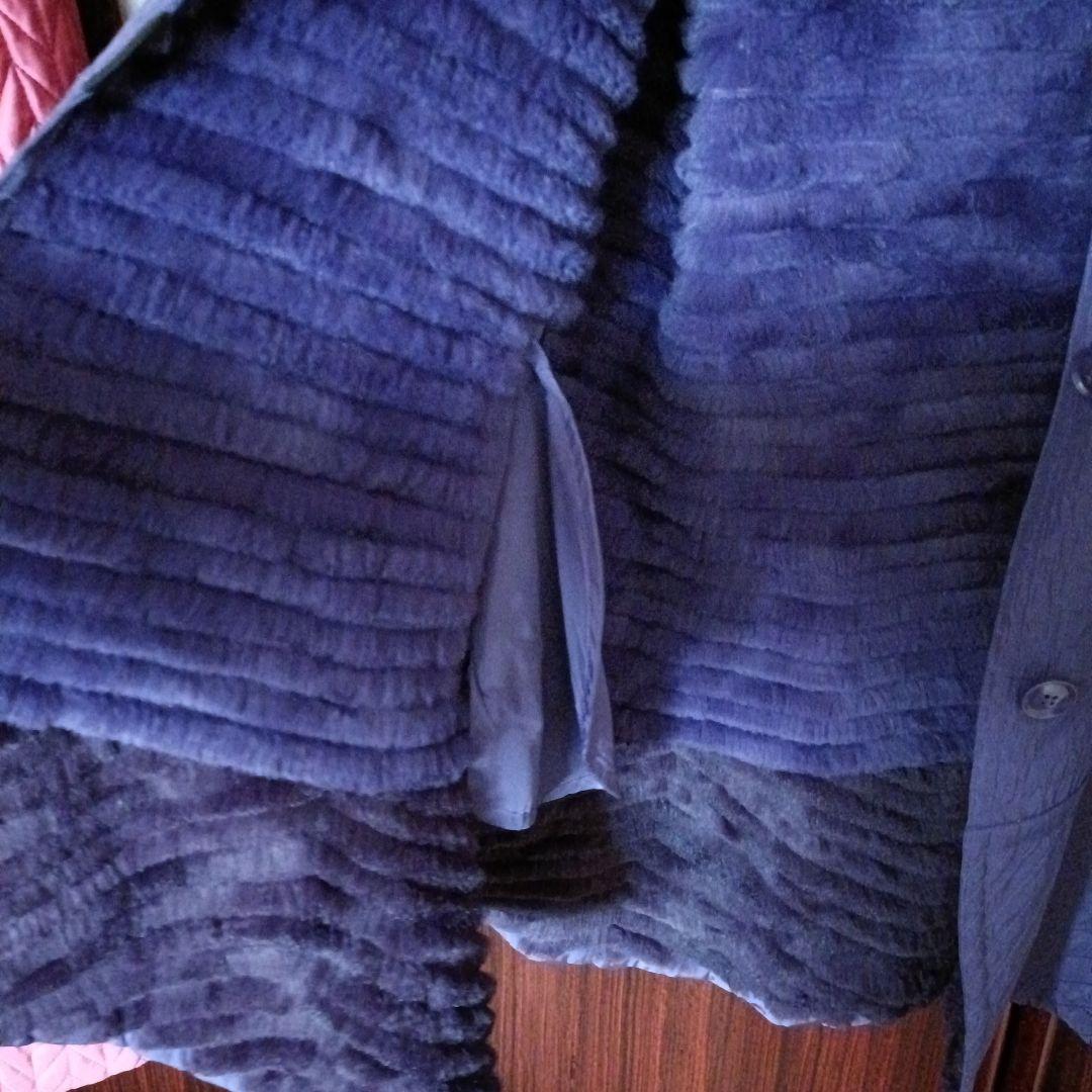 美品！ARBORENTE パープル ラビット リバーシブルコート