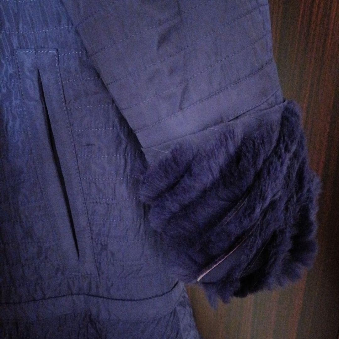 美品！ARBORENTE パープル ラビット リバーシブルコート