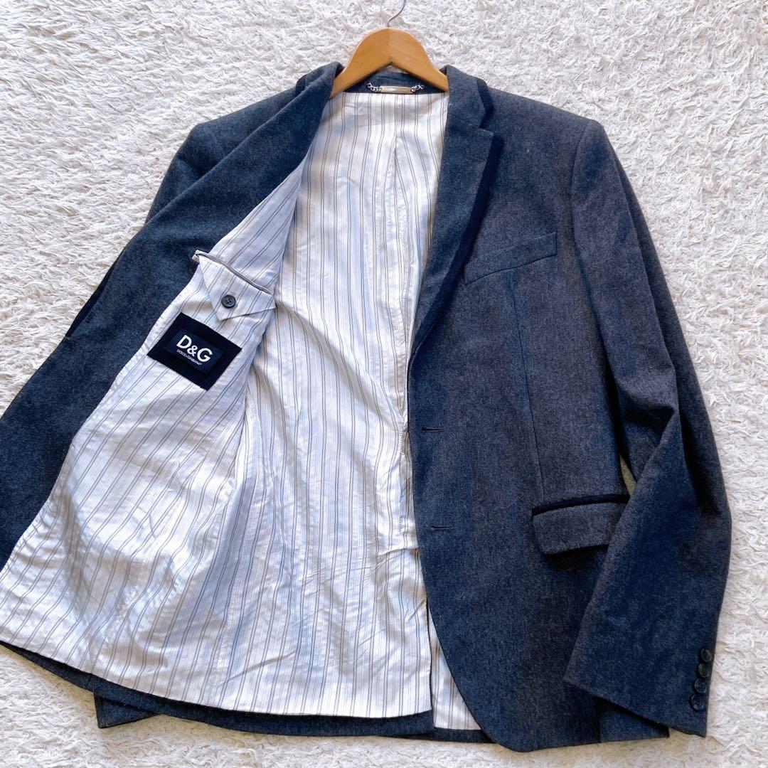 美品 ドルチェ&ガッバーナ　カシミヤ混　テーラードジャケット　48サイズ