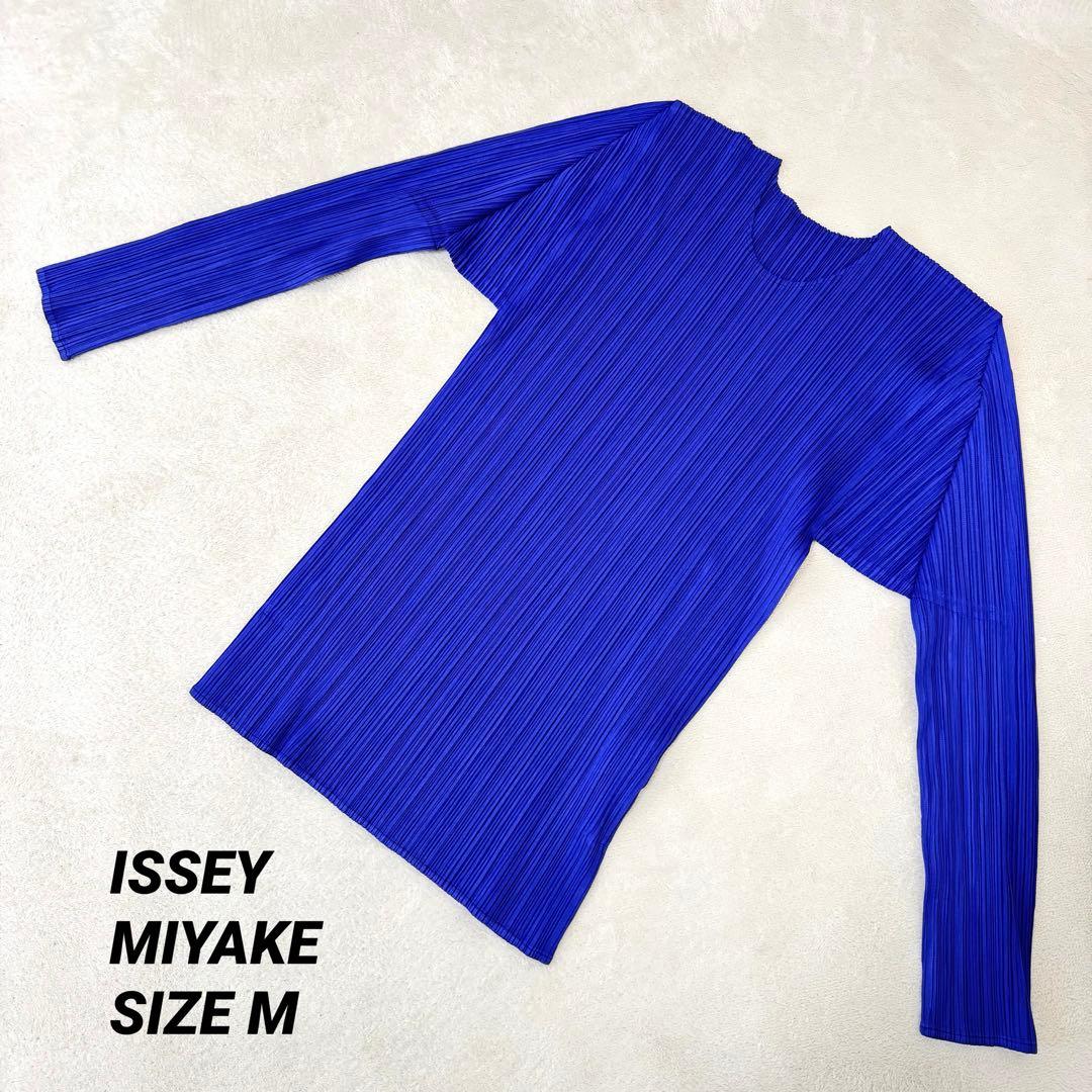 極美品✨ISSEY MIYAKE プリーツ　パープル　長袖　トップス