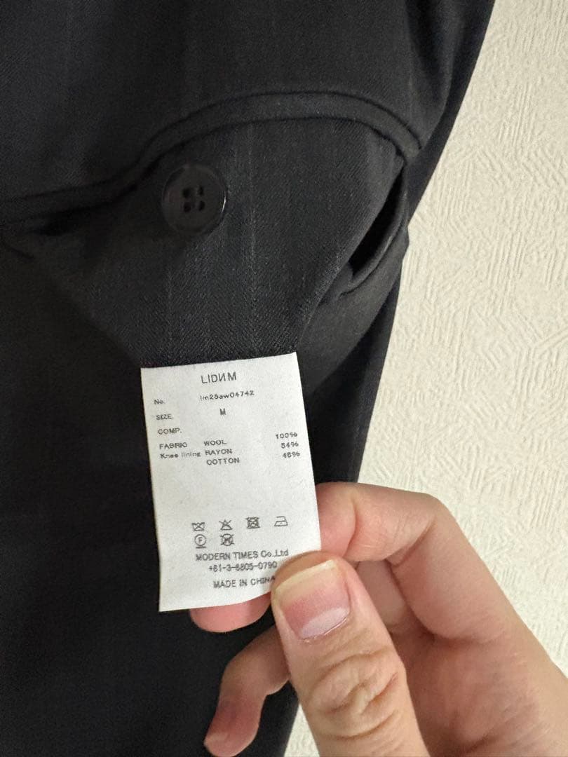 スーツ Wool Chalk Stripe Slacks Lidnm M
