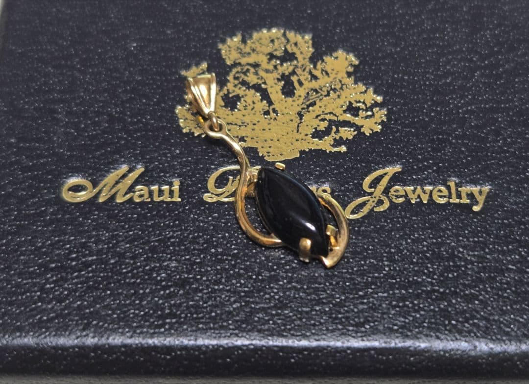 マウイダイバーズジュエリー 黒珊瑚チャーム　K14