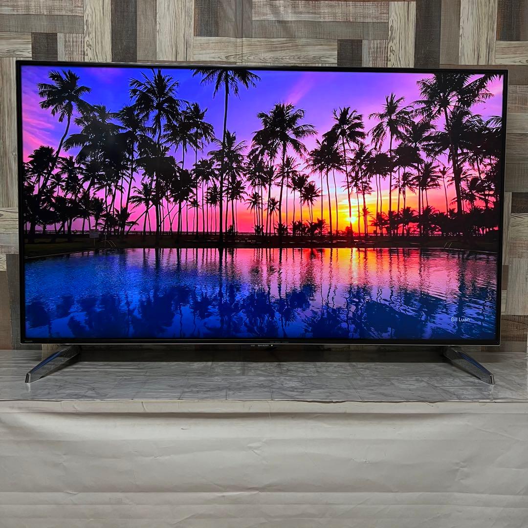 即日受渡❣️全国送料込シャープ60型4K液晶テレビ高精細大画面外付けHDD録画可能