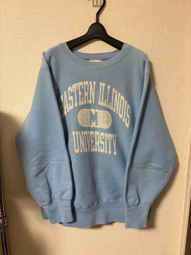 M 激レア 80s トリコタグ 水色 三段 リバースウィーブ チャンピオン