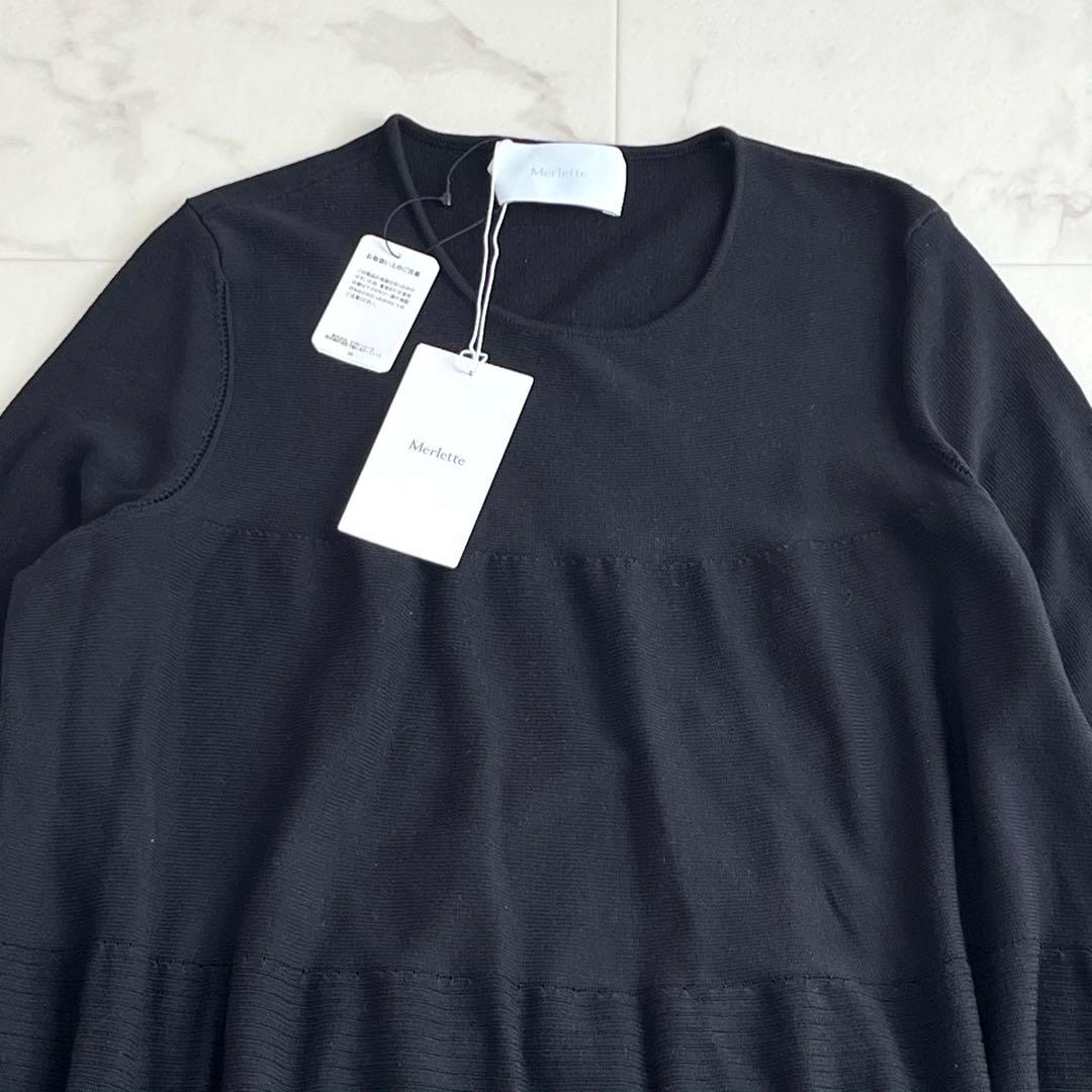 新品未使用タグ付 ✨マーレット ニット ワンピース　ADDISON ブラック