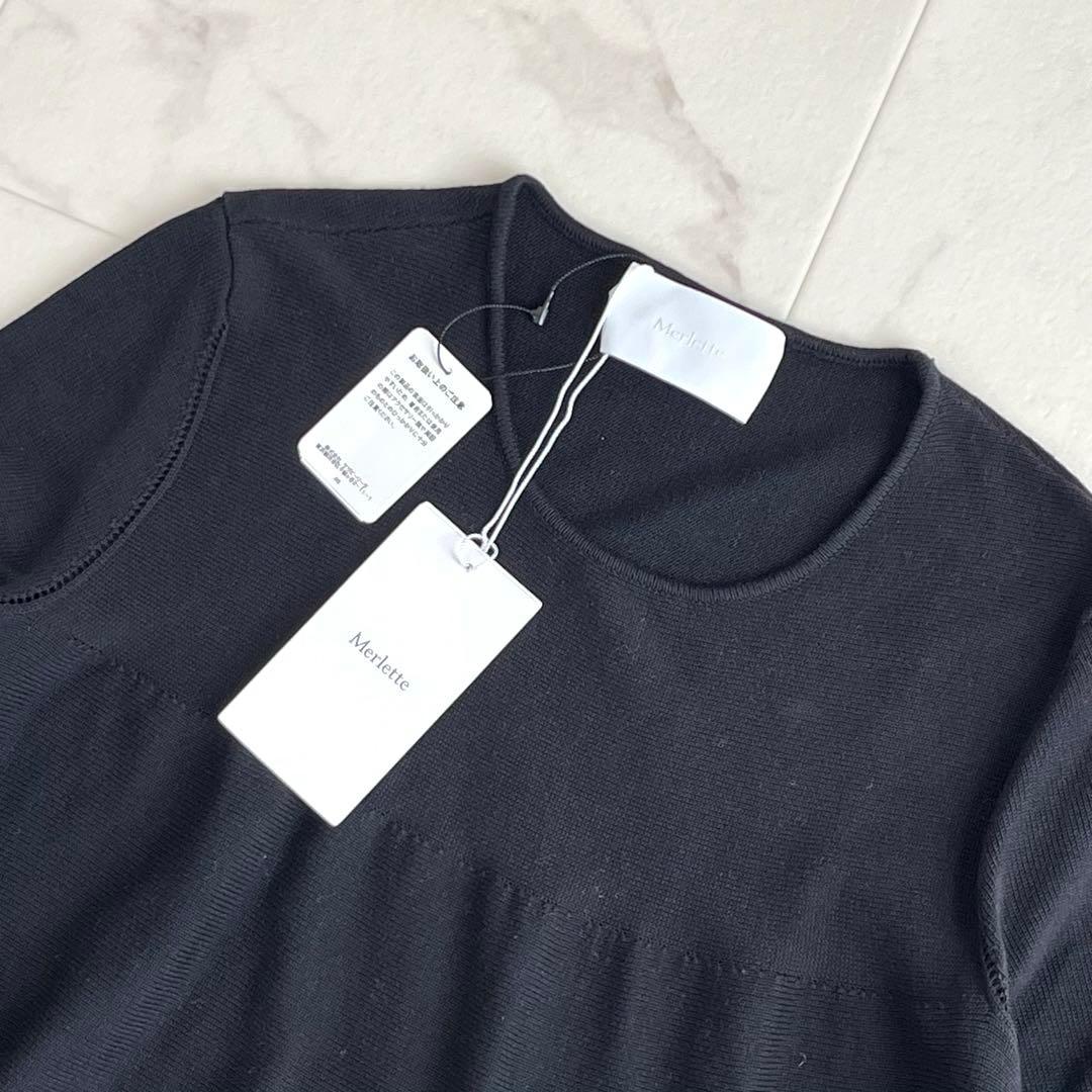 新品未使用タグ付 ✨マーレット ニット ワンピース　ADDISON ブラック