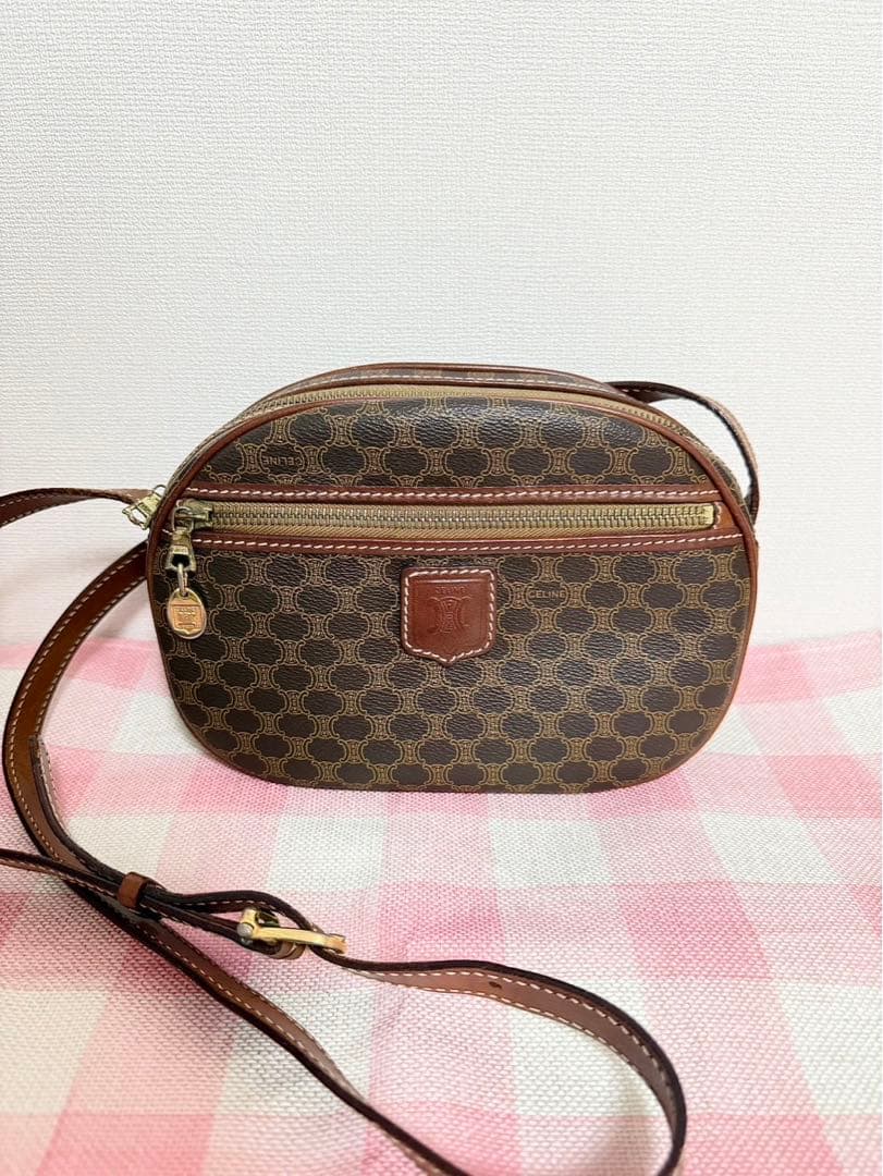 CELINE (セリーヌ) マカダムモノグラム マカダム柄ミニショルダーバッグ