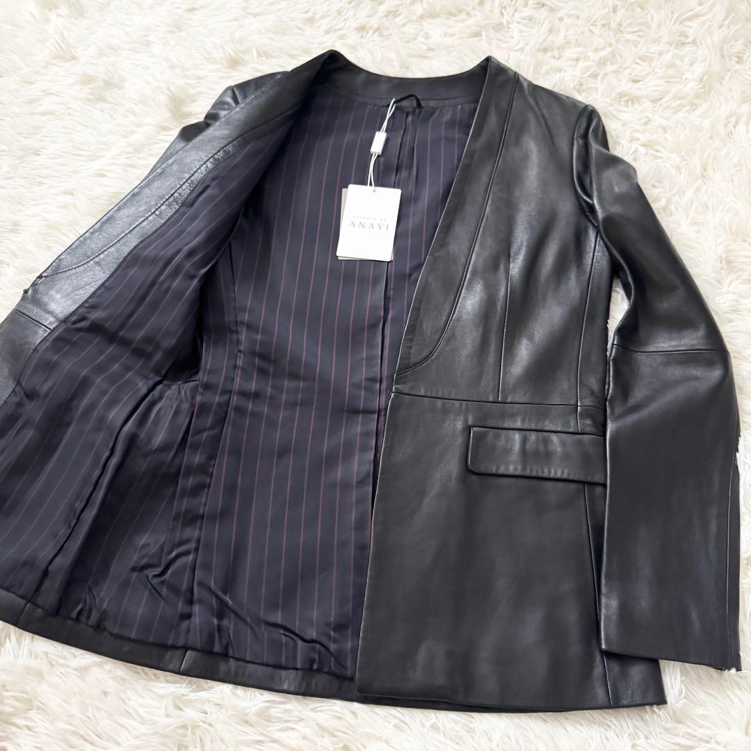 新品未使用✨タグ付 ANAYI ライダース レザージャケット ラムレザー 38