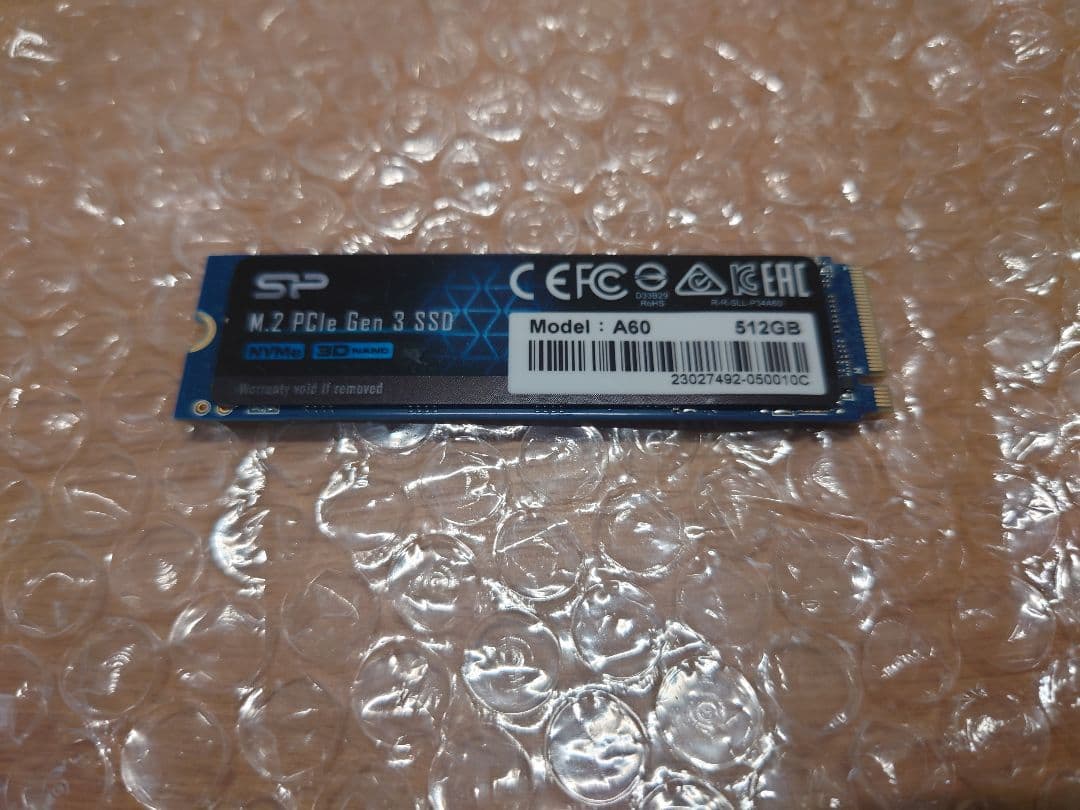 シリコンパワー A60　m.2 512GB spcc　ssd