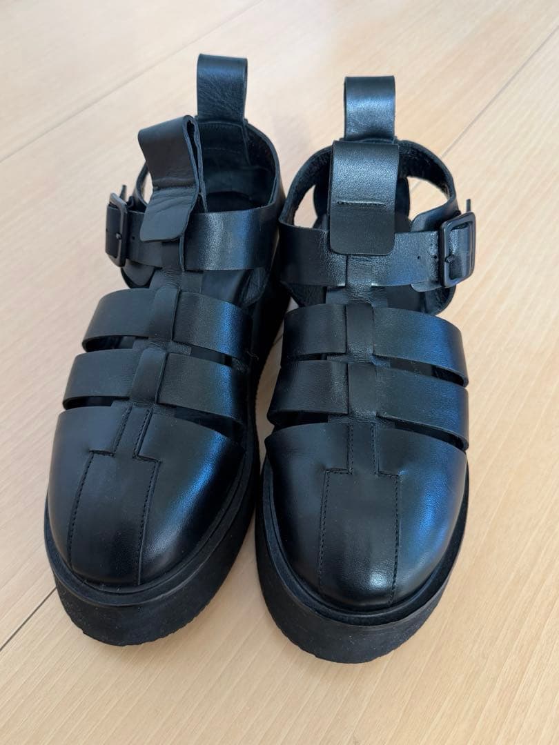 【美品】ph7+ 厚底グルガサンダル　BK 37