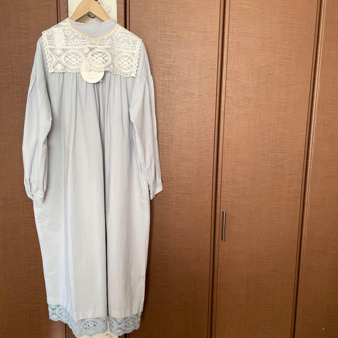 新品ツハルバイサマンサモスモス　クルーニーレースワンピース&つけ襟2点セット