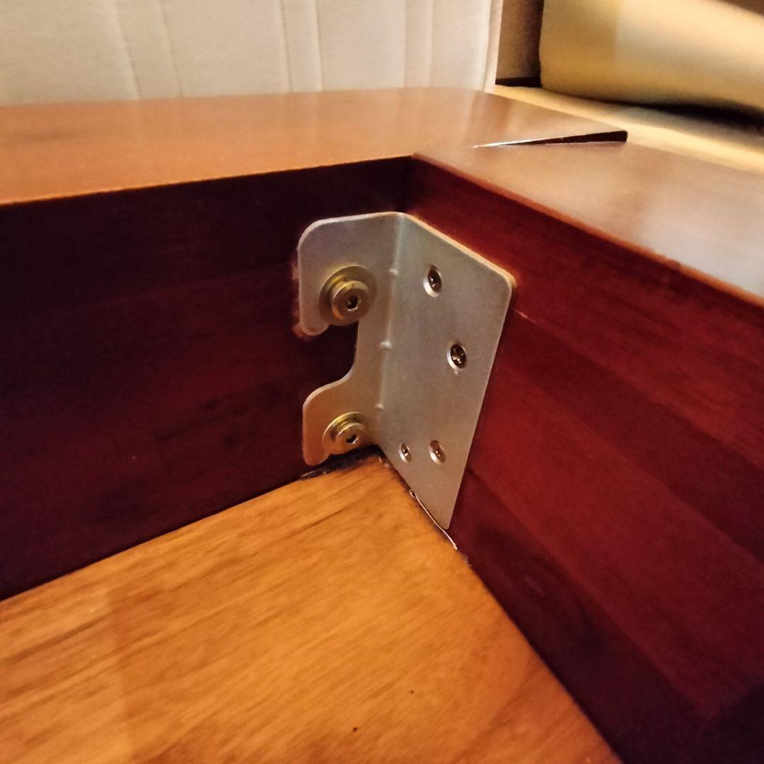 【フレンチ茶】クイーンサイズ　ベットフレーム ＆ マットレス　カバーあり