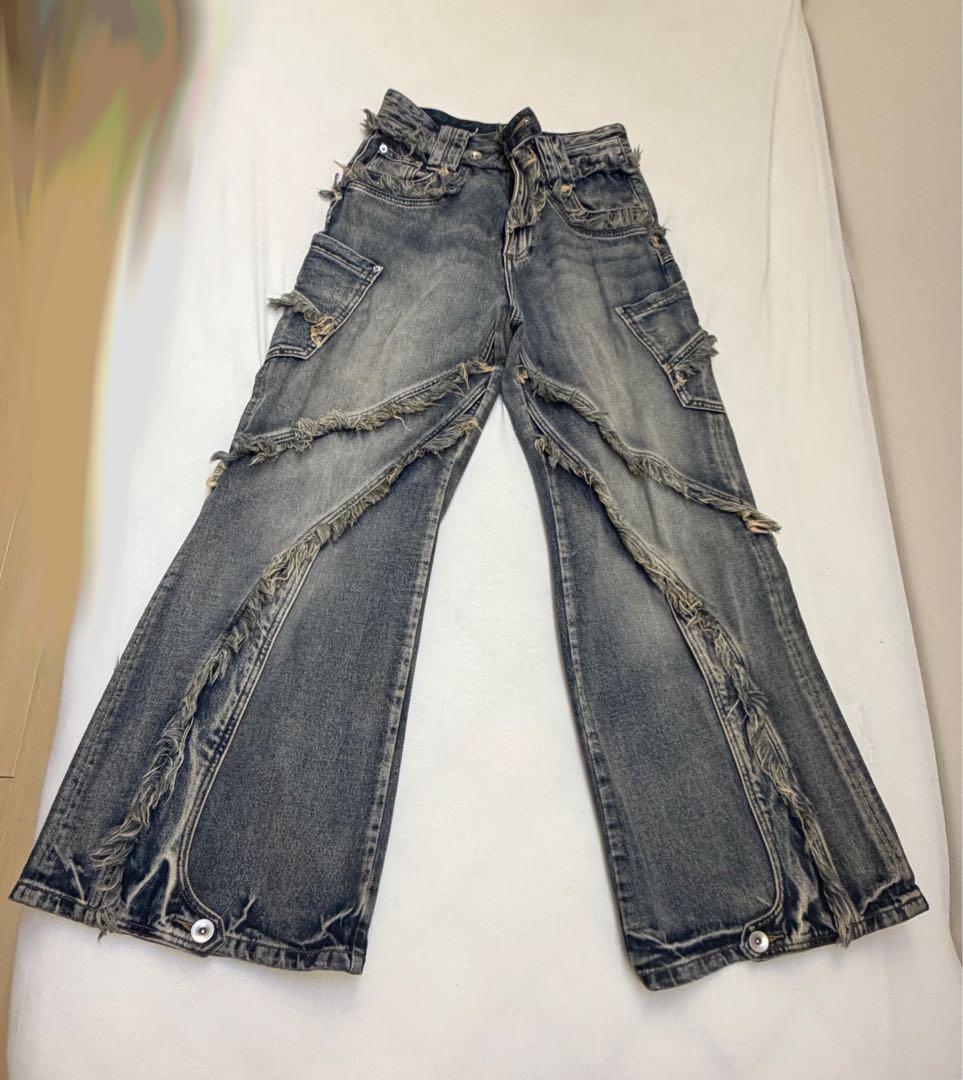 PERSONSOUL ダメージ加工 フレアデニム