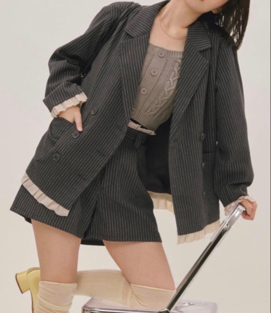 [値下げ⭕️]loin nuit フリルレイヤードデザインジャケット