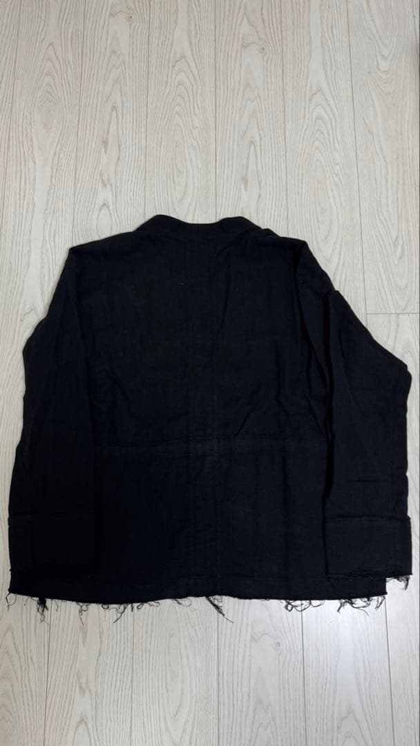 ANCELLM アンセルム PANAMA COLLAR LESS JACKET