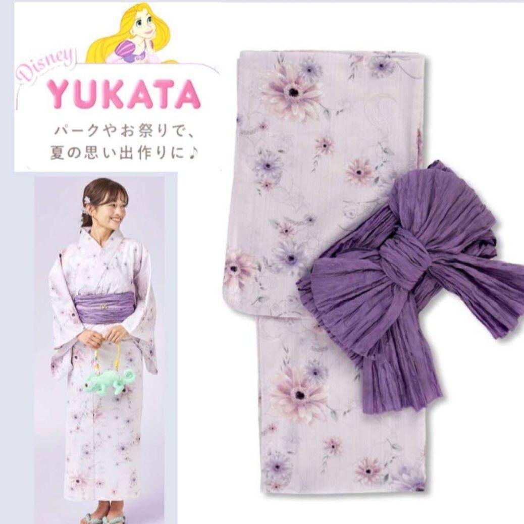 新品　ディズニーストア　ラプンツェル　パスカル　浴衣・結び帯