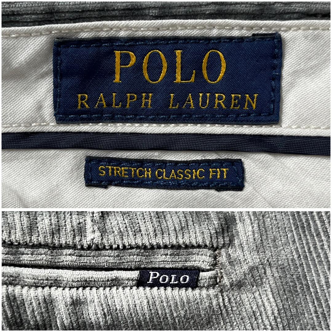 ポロ ラルフローレン W32 ポロチノ コーデュロイ 古着 グレー 16929