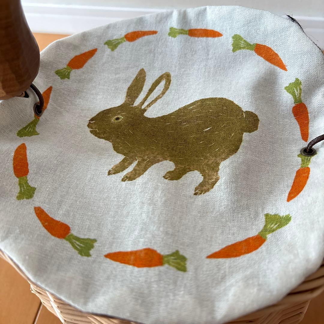 KIYATA 木工アート　うさぎハンドル　バスケット