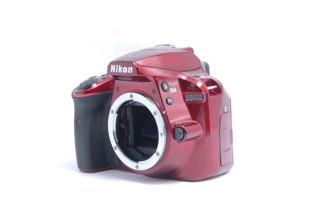 ✨Nikon D3400✨ダブルレンズ 希少カラー 赤 一眼レフ スマホ転送