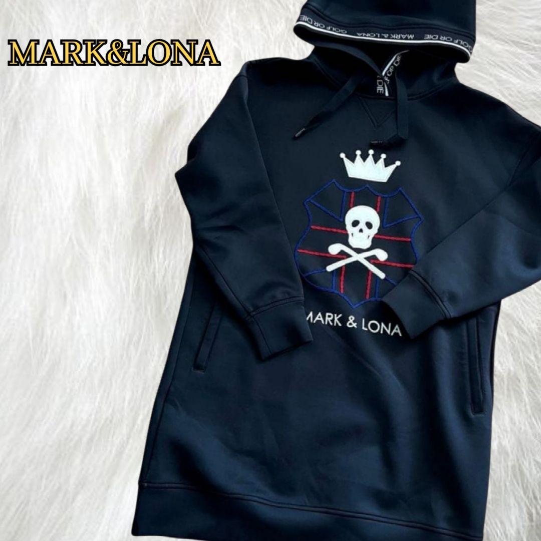 MARK&LONA　ワンピース　パーカー　スカル　ゴルフ　ゆったり　 ブラック