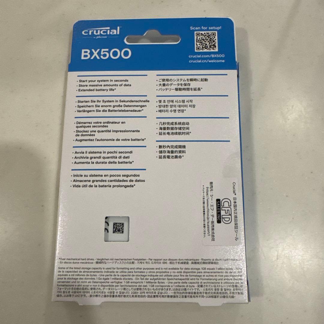 crucial BX500 4TB SATA 2.5インチSSD