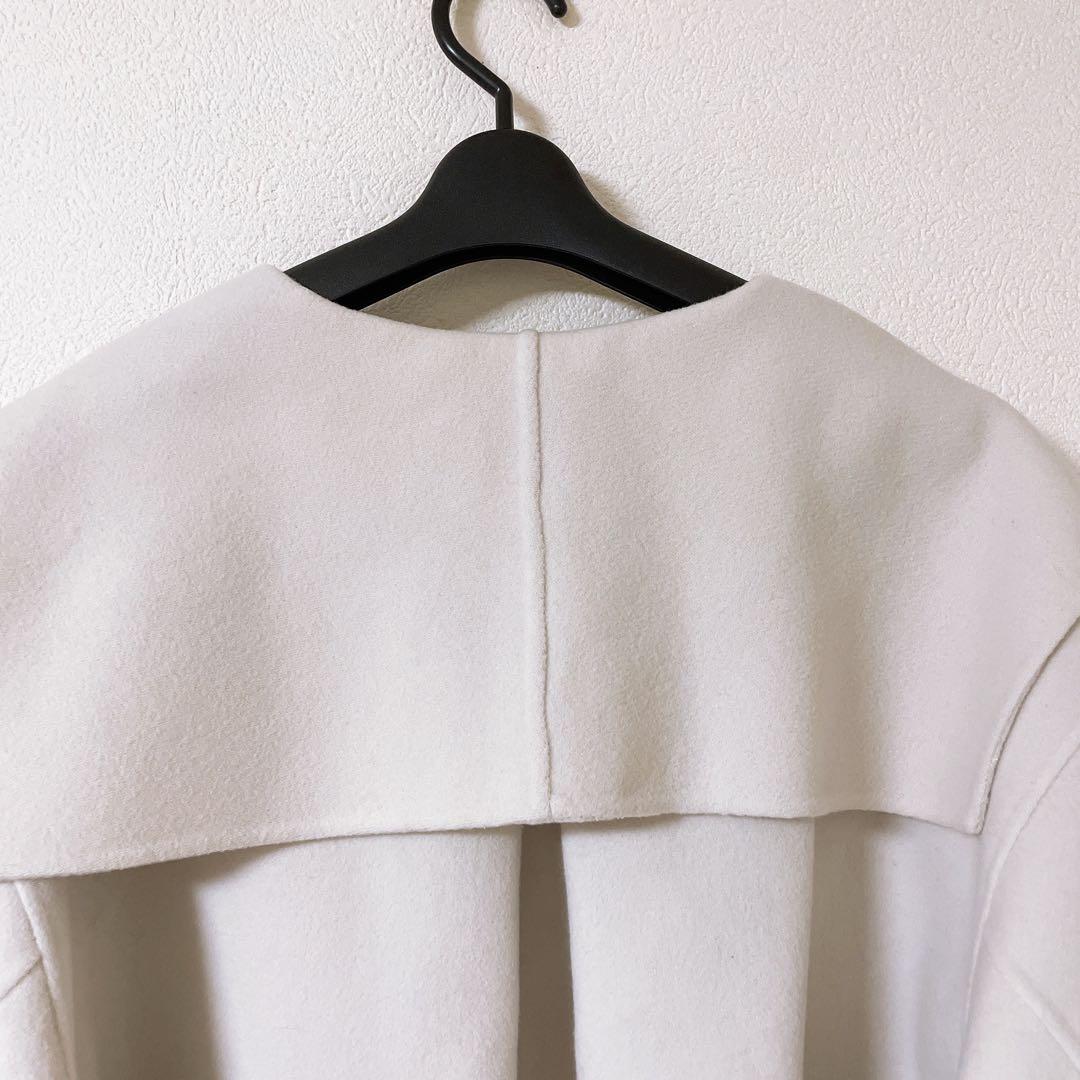 ROPE　リバーメルトンセーラーカラーショートフォルムコート　ウールコート　38