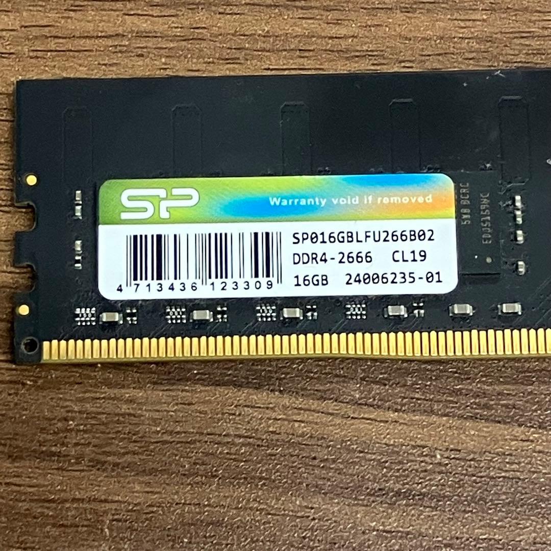 即日発送／SP 16GB DDR4 2666MHz CL19 メモリー②
