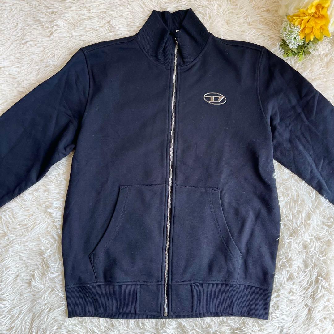 DIESEL ディーゼル ジップアップスウェット L ブラック