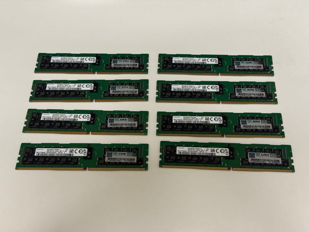 サーバー用メモリSAMSUNG 32GB 8枚セット PC4-3200AA