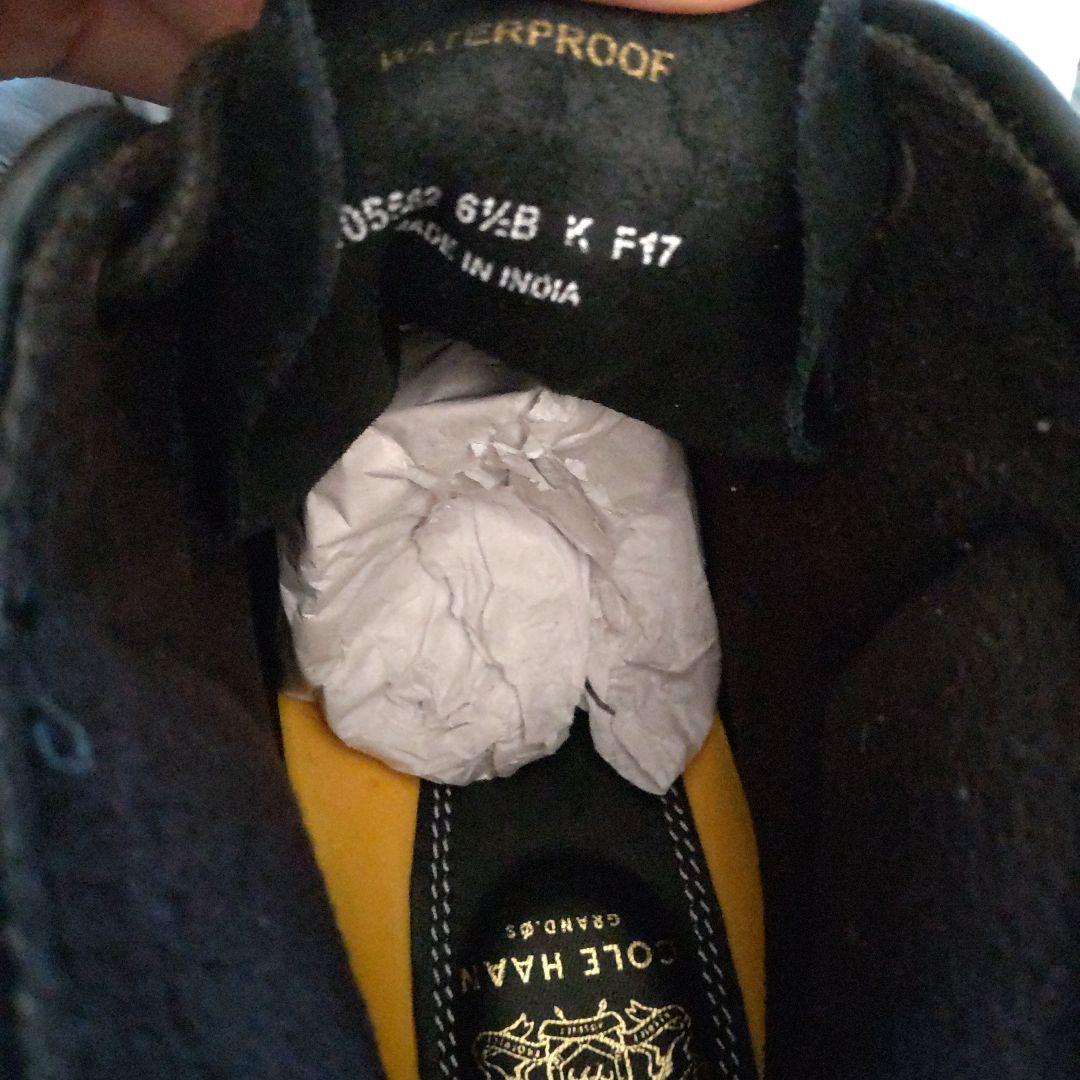 コールハーン　レースアップショートブーツ　ブラック　23.5　新品、未使用