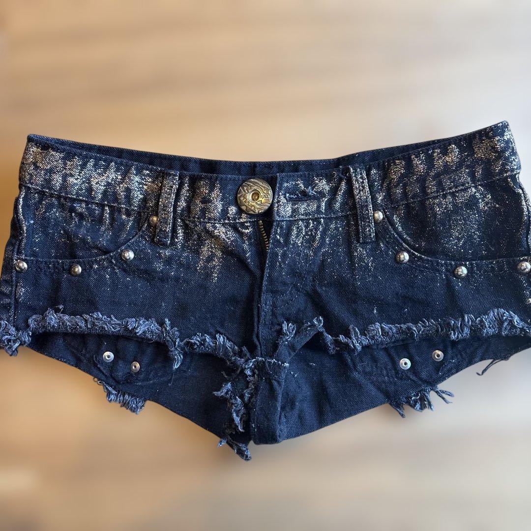 キ*♡様 d.i.a ブラックラメショートパンツ 26サイズ