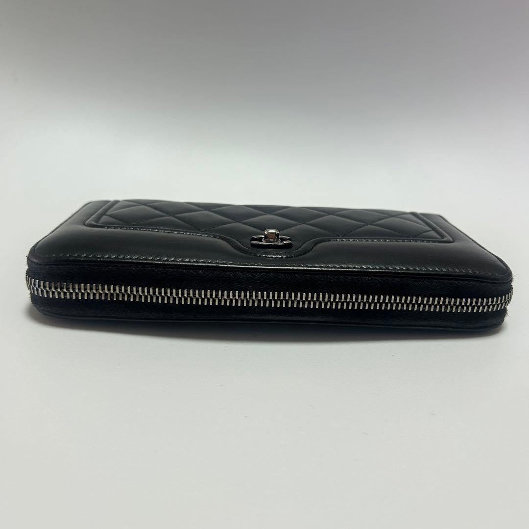 CHANEL シャネル 長財布 マトラッセ ターンロック ラウンドファスナー