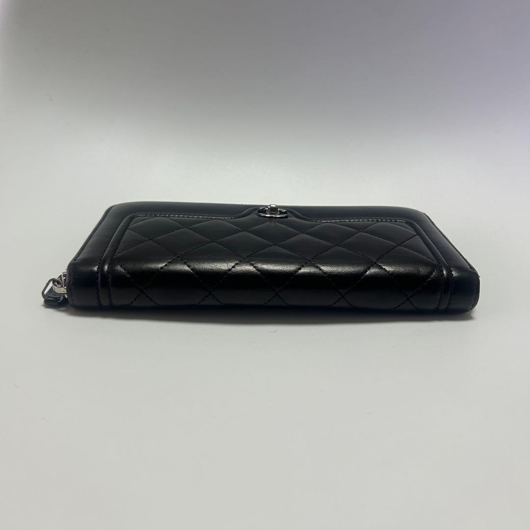 CHANEL シャネル 長財布 マトラッセ ターンロック ラウンドファスナー