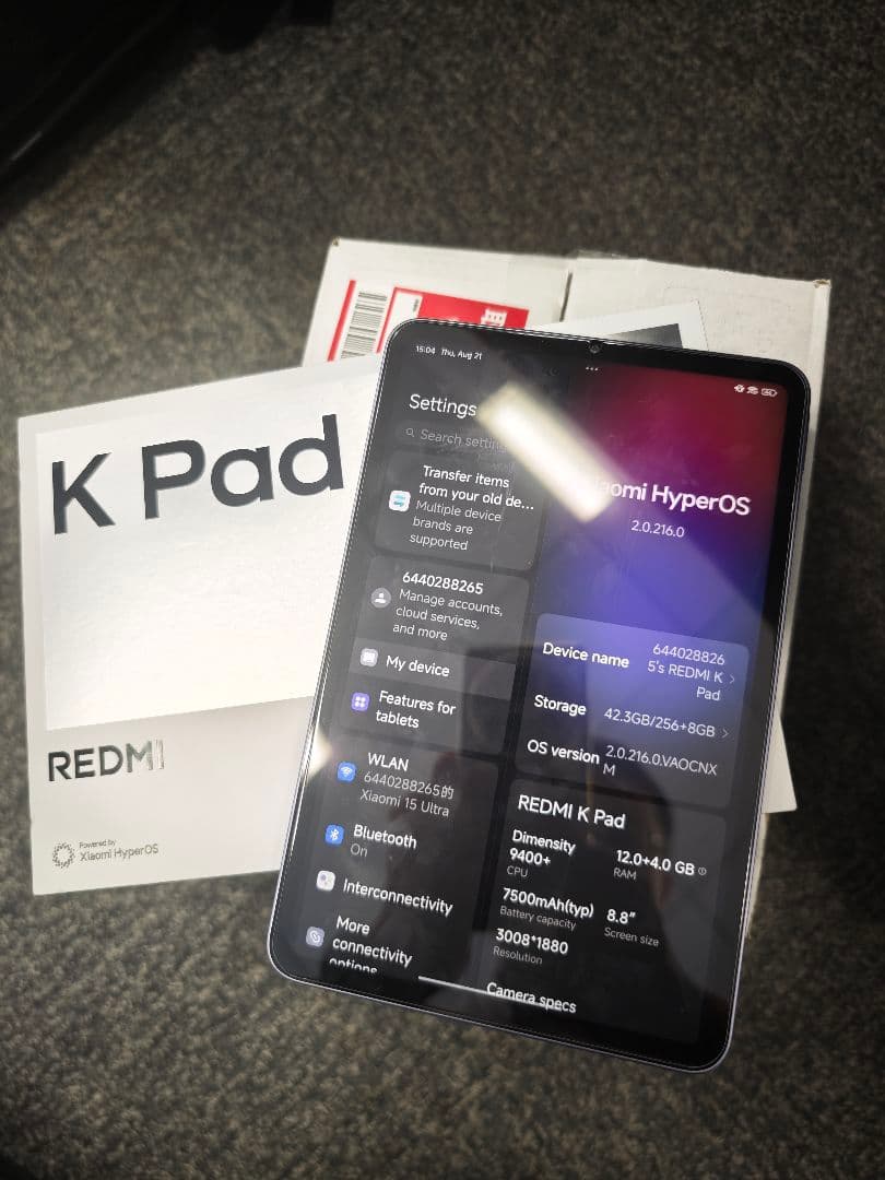 A*i様 redmi k pad 12g 256g