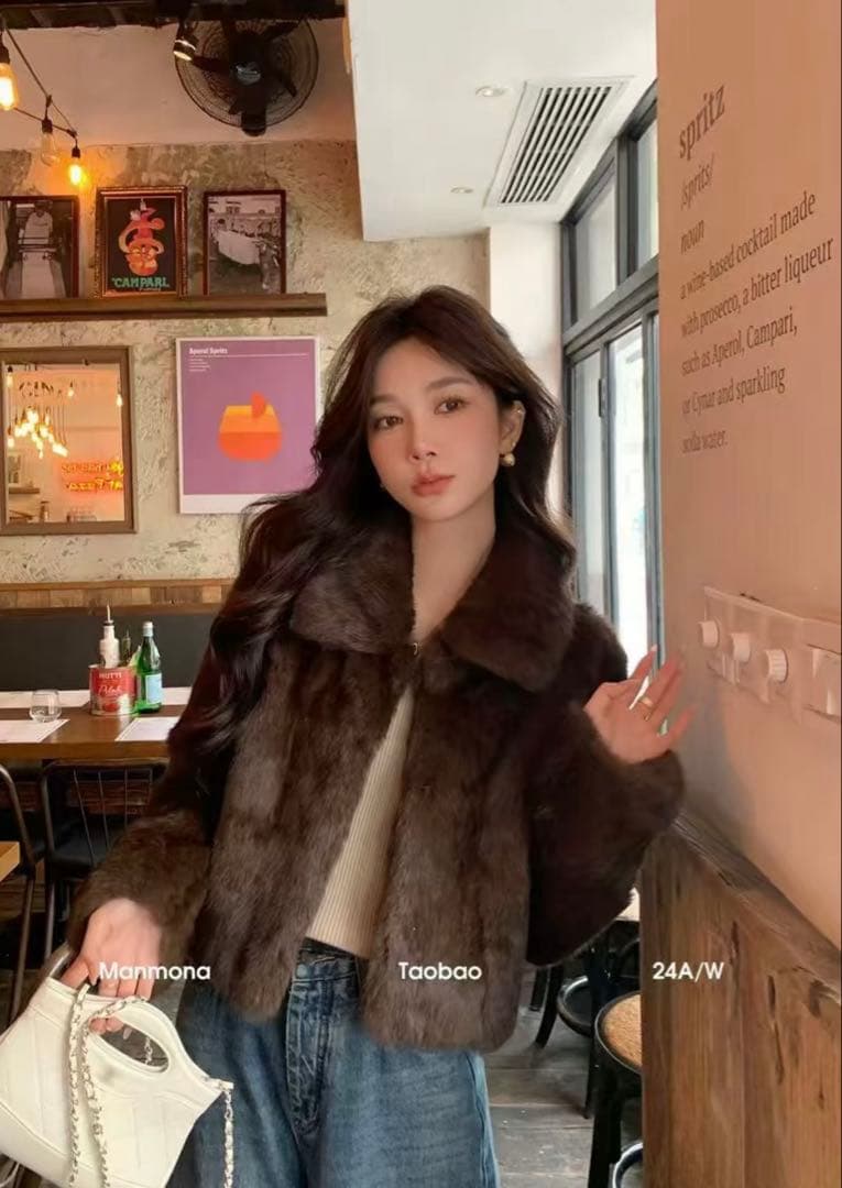 リアルラビットファーショートコート