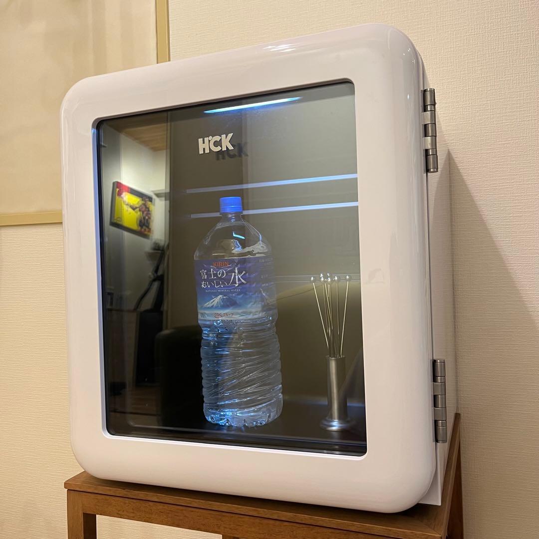 HCK ミニ冷蔵庫 ホワイト ディスプレイ冷蔵庫　小型 白 化粧品 バー 飲食店