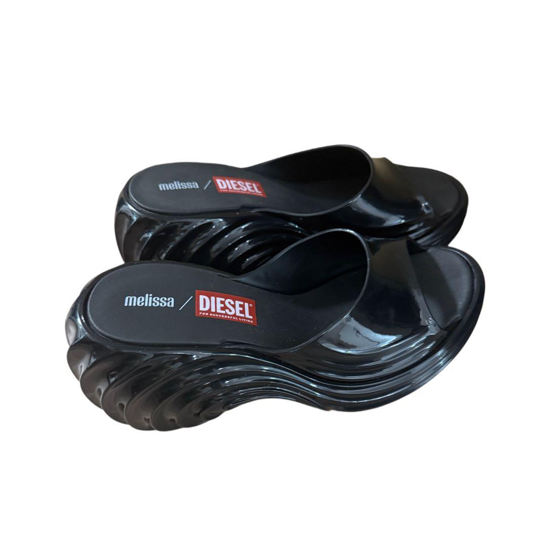 melissa DIESEL ブラック スライドサンダル