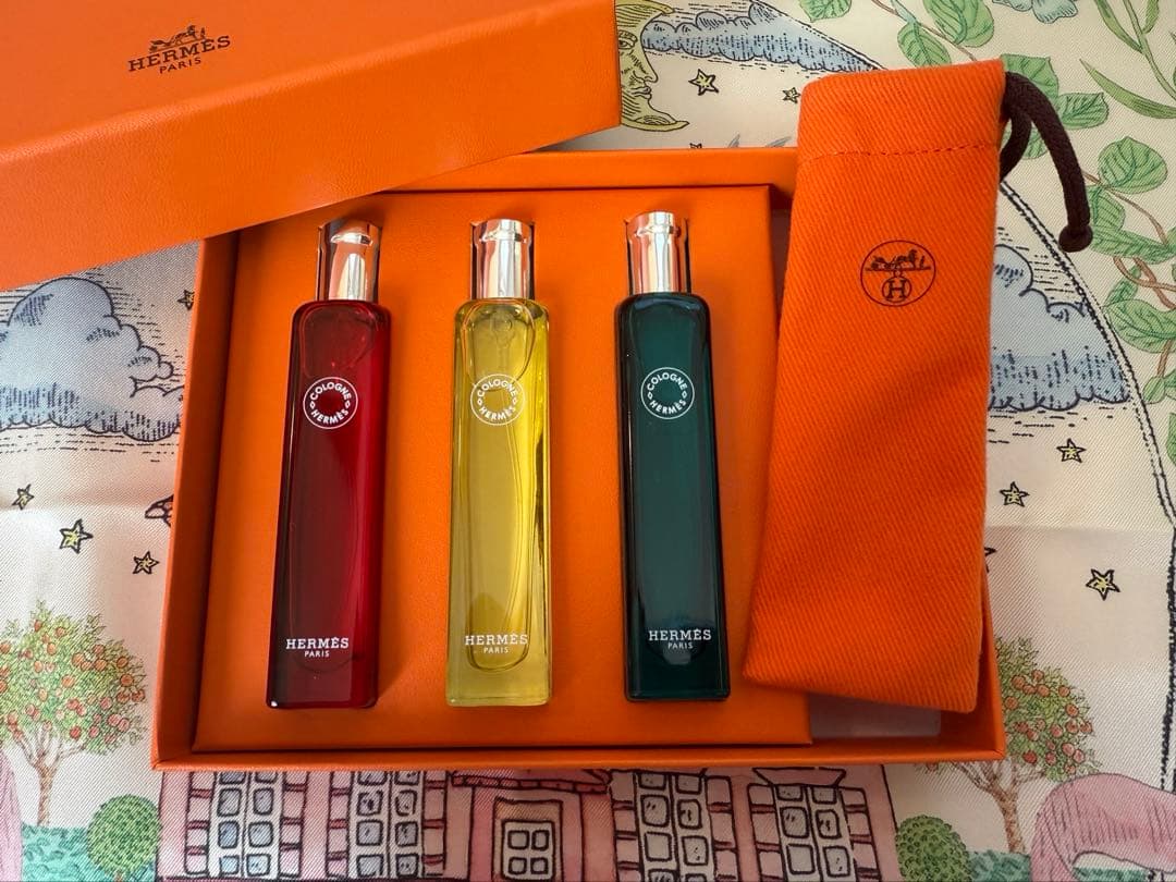 【HERMES】香水3本セット（専用ボックス、保存袋付き）
