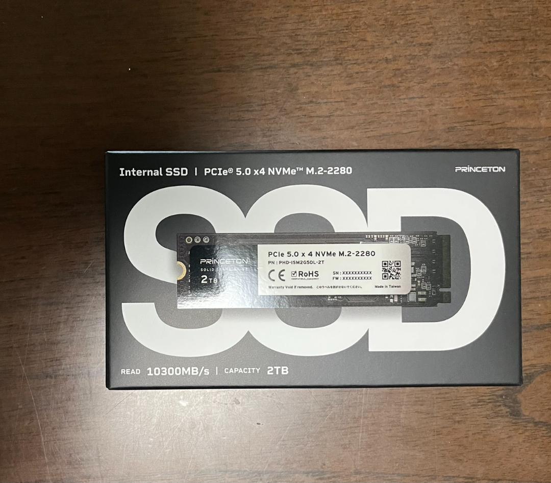 【新品 未使用】PRINCETON Gen5 2TB M.2 SSD