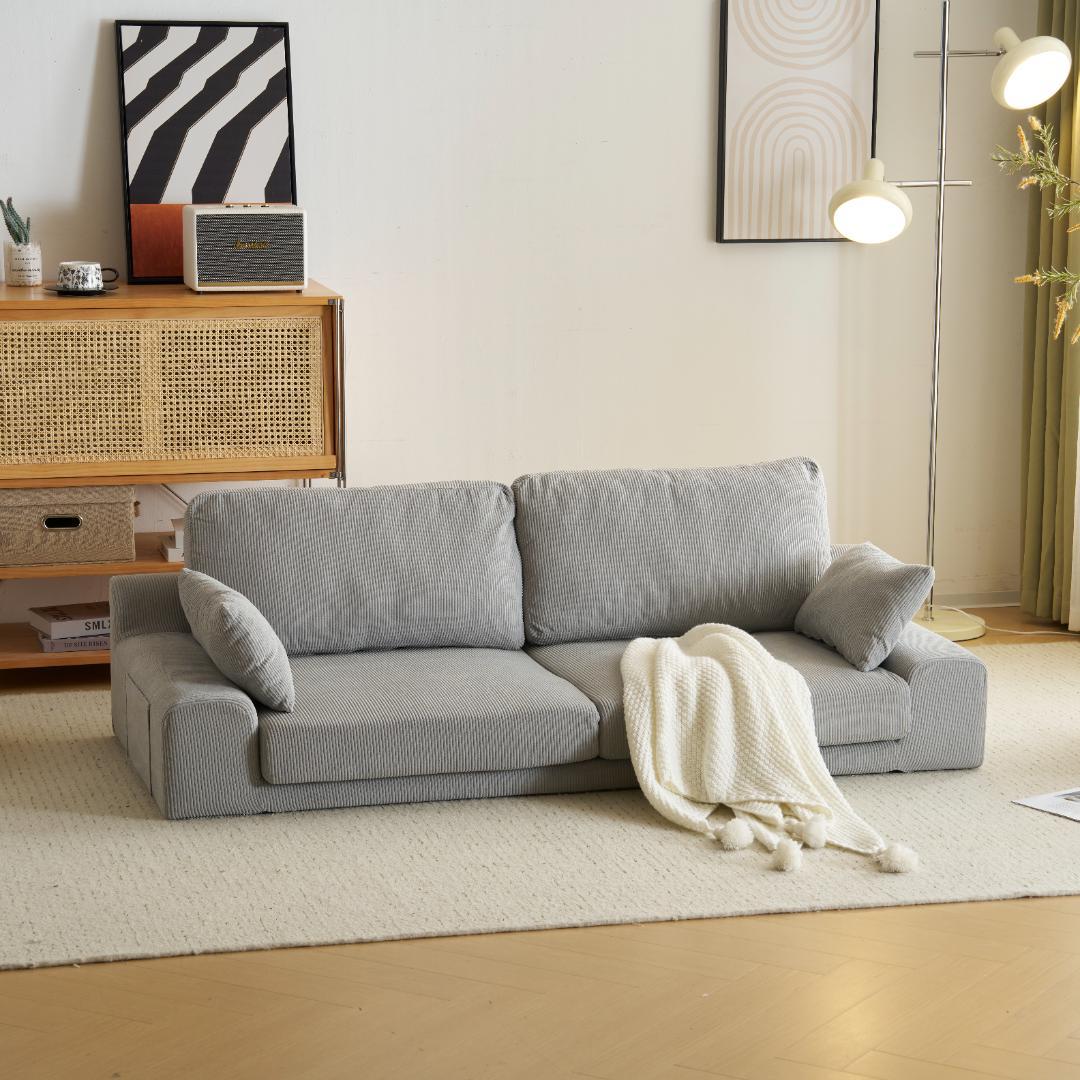 ソファ 2人掛け ソファベッド ローソファ フロアソファ こたつ用 クッション付