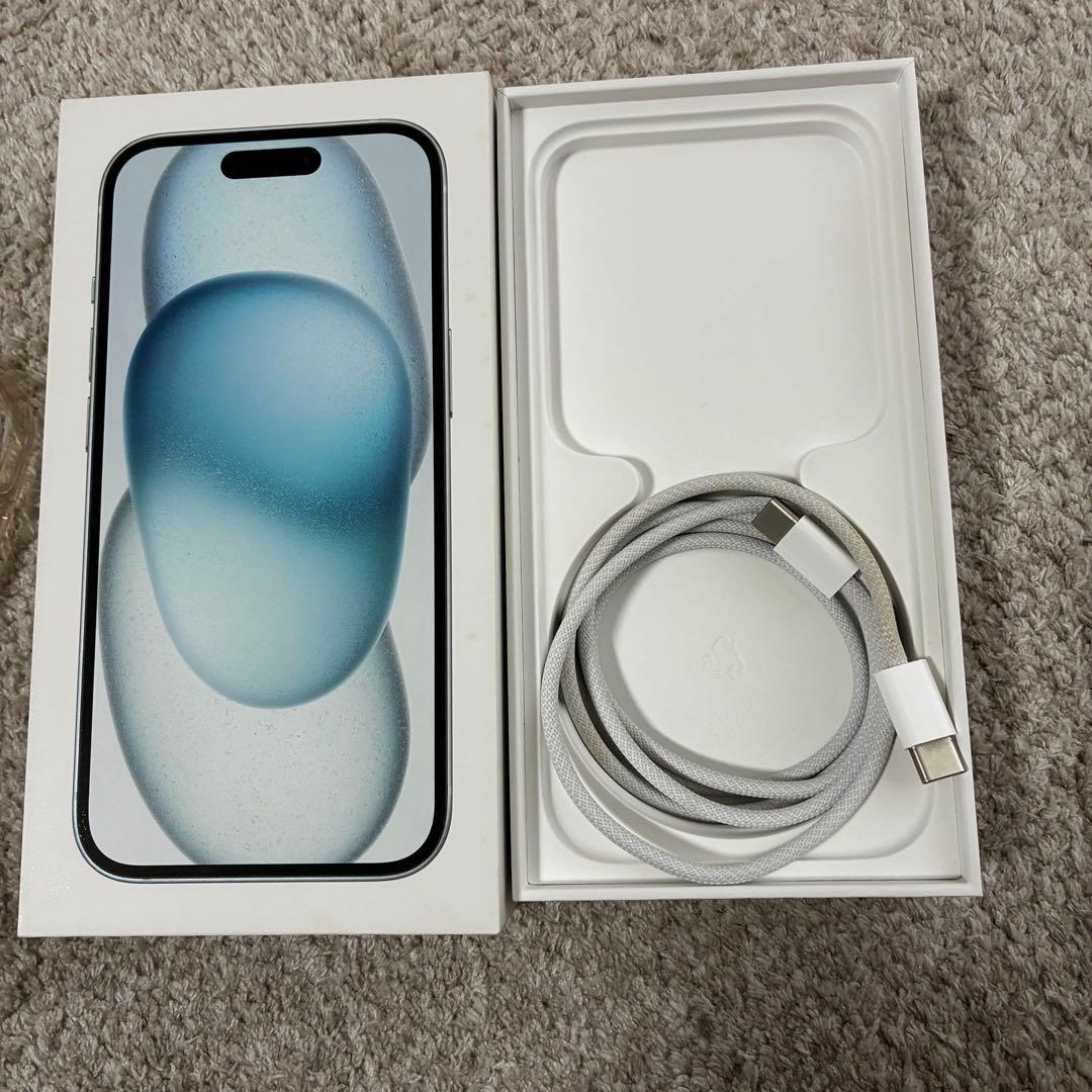 Apple iPhone15 125GB ブルー　ケース付