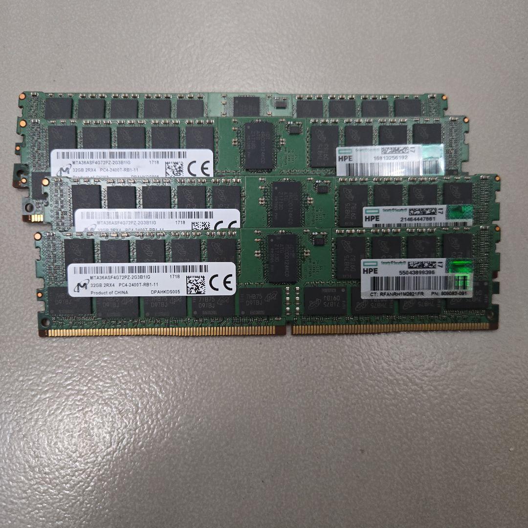 Micron 32GB×4 128GB DDR4 2400T RDIMM メモリ
