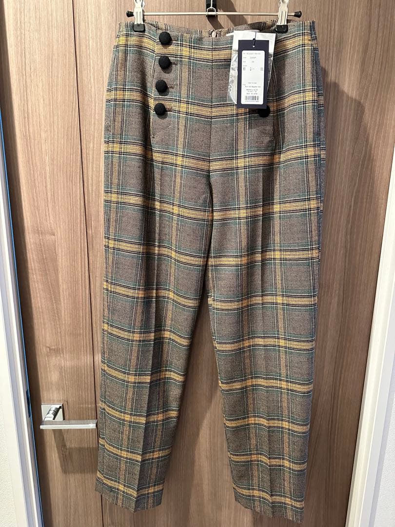 【限定お値下げ】【新品未使用】ボーダーズアットバルコニー　チェックパンツ　38
