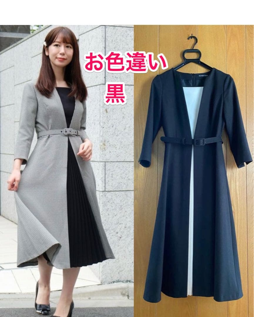 【送料込】ストロベリーフィールズセンタープリーツワンピース黒　佳子様　卒業入学式