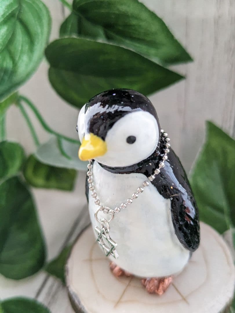 【ゼロ】ブラックスピネルのペンギンさん形オルゴナイト☆他４点