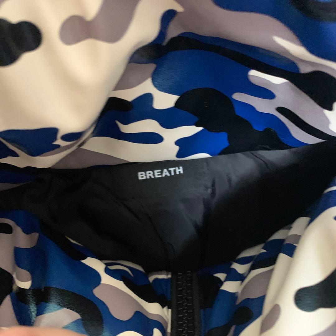 BREATH BADHOP Faux Leather Camo ダウンジャケット