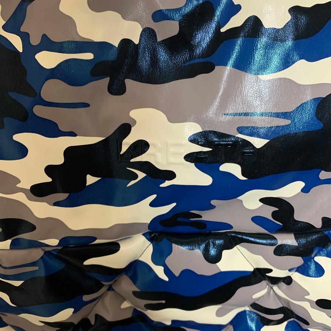 BREATH BADHOP Faux Leather Camo ダウンジャケット