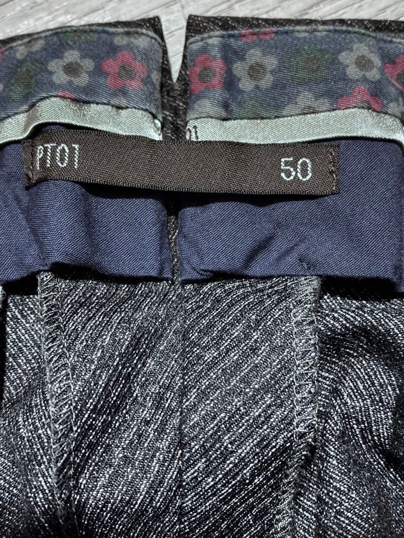 PT 01ダークグレー スラックス サイズ50 美品